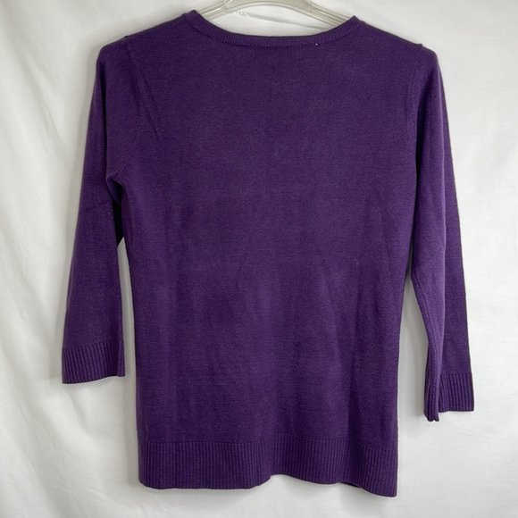 Karen Scott Purple Sweater Size: Medium - Picture 4 of 5